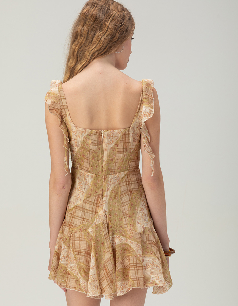 NECTAR CLOTHING Womens Mini Ruffle Dress image number 4