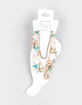 FULL TILT 3 Pack Rhinestone/Beaded/Shell Charm Anklets image number 1