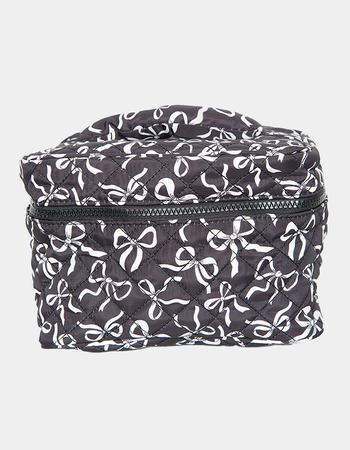 KATYDID Black & White Coquette Bows All Over Make Up Bag Primary Image