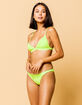 FULL TILT Fixed Triangle Neon Green Bikini Top image number 4