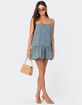 EDIKTED Dylan Denim Mini Dress image number 3
