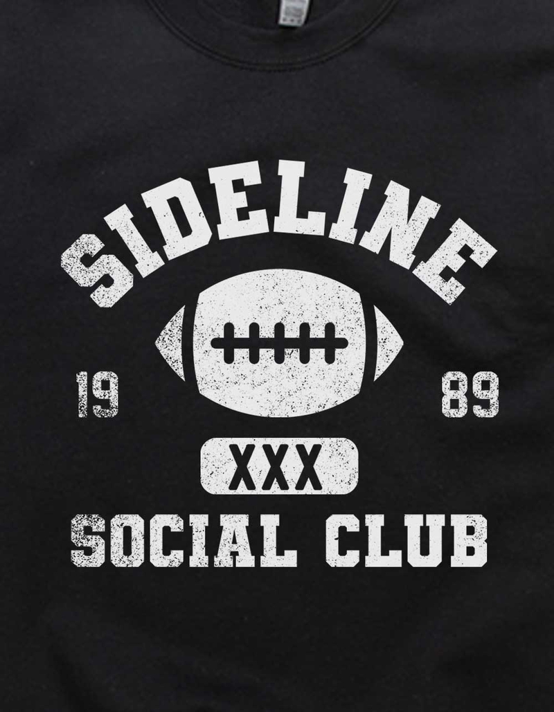 FOOTBALL Sideline Social Club Unisex Crewneck Sweatshirt BLACK Tillys
