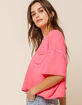 FREE PEOPLE Honey Womens Pink Tee image number 2