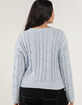 RSQ Womens Chenille Cable V Neck Sweater image number 3
