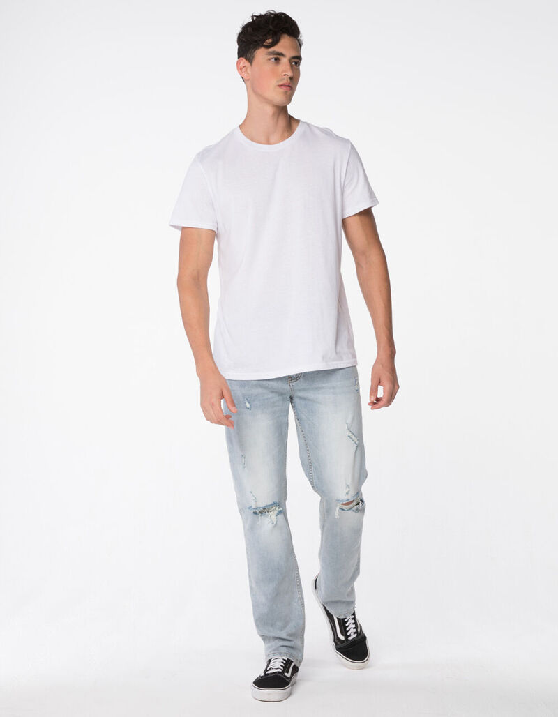 RSQ Mens Slim Straight Faded Destroyed Jeans - INDIF - 364613270