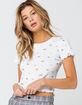 IVY & MAIN Ditsy Pointelle Womens Tee image number 1