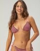 DAMSEL Polka Dot/Stripe Reversible Triangle Bikini Top image number 1