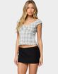 EDIKTED Dolsy Plaid Button Up Top image number 1