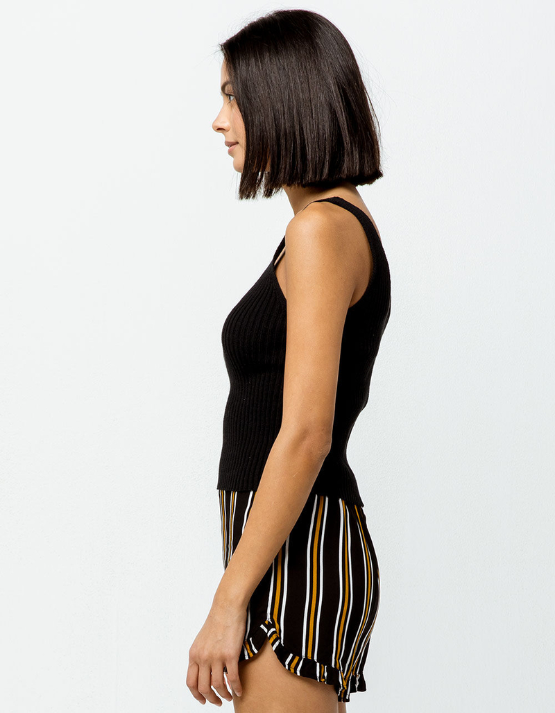 FULL TILT Essentials Black Womens Sweater Tank image number 1