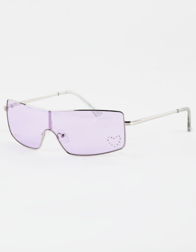 RSQ Bling Heart Shield Sunglasses image number 0