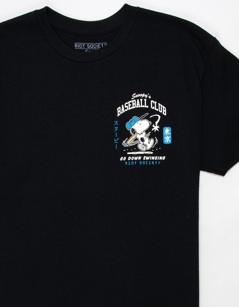 RIOT SOCIETY x Peanuts Snoopy's Baseball Club Mens Tee image number 2