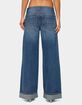 EDIKTED Gatz Cuffed Low Rise Wide Leg Jeans image number 3