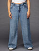 RSQ Womens Mid Rise Wide Leg Jeans image number 8