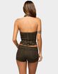 EDIKTED Alita Stretchy Denim Halter Top image number 3