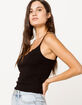 DESTINED Lace Trim Black Womens Cami image number 1