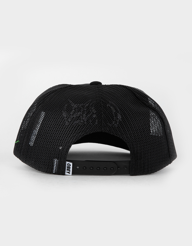 OBEY Thornz Twill Trucker Hat image number 2