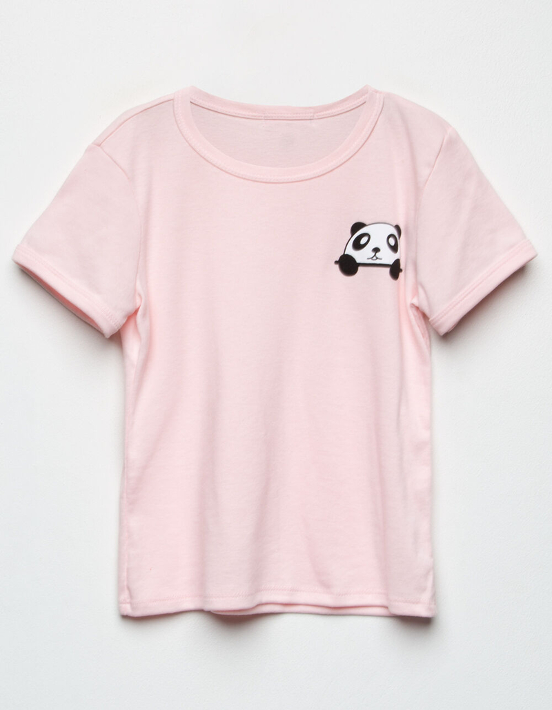 WHITE FAWN Panda Girls Tee image number 0