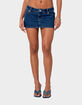 EDIKTED Spencer Low Rise Denim Womens Mini Skirt image number 1