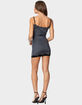 EDIKTED Shine Lace Trim Mini Dress image number 5