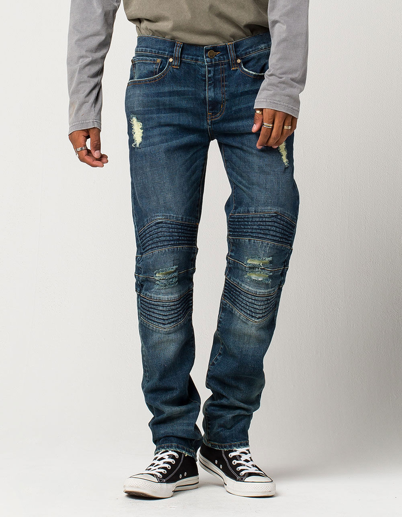 RSQ London Moto Mens Ripped Skinny Jeans image number 0