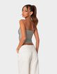 EDIKTED Maxeen Shiny Gathered Tube Top image number 5