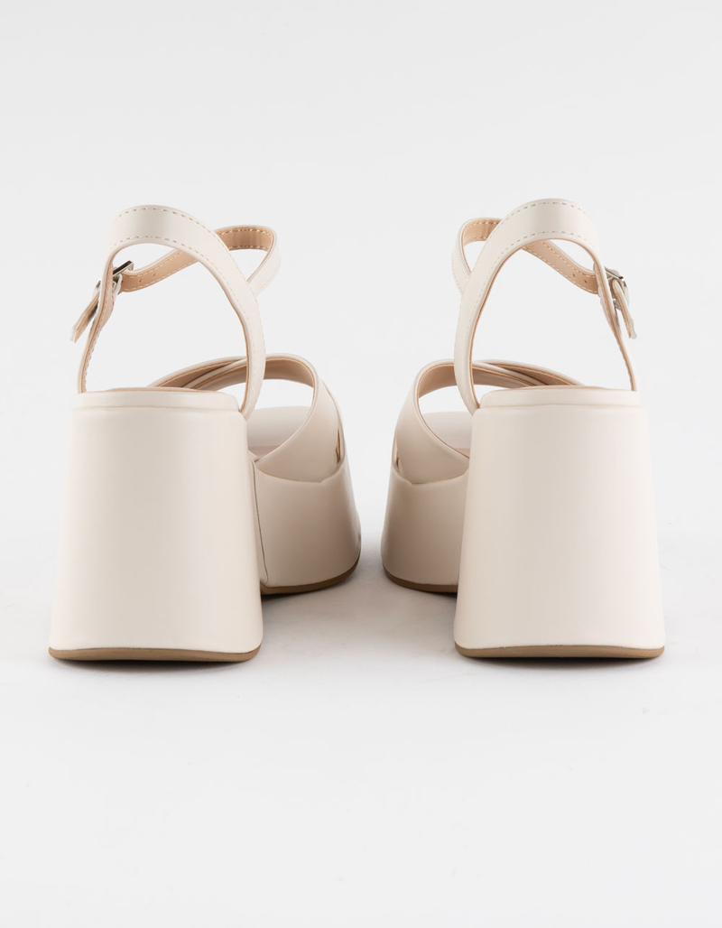 SODA Cross Band Womens Platform Wedges image number 3