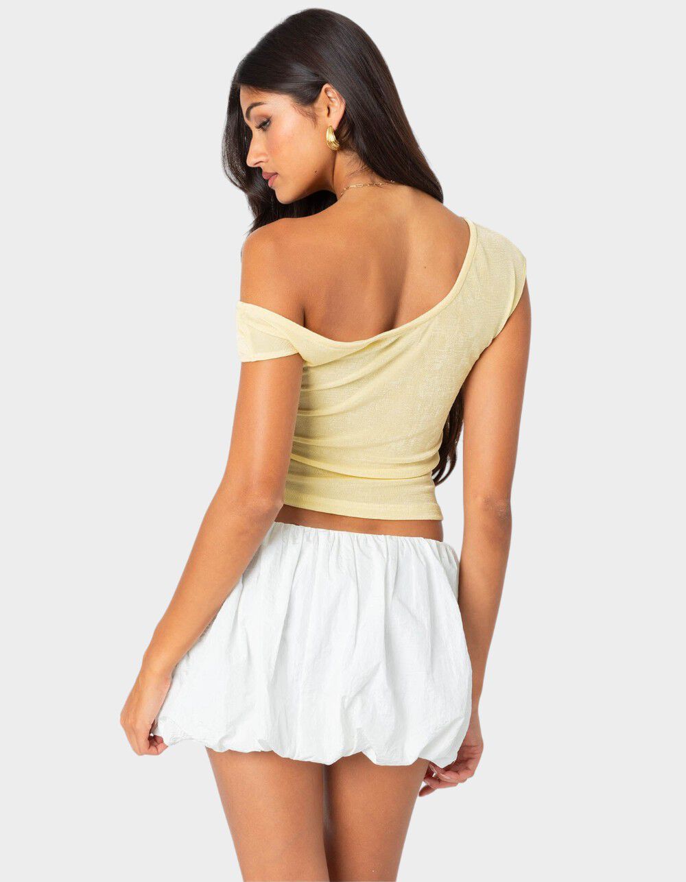 EDIKTED Jett Asymmetric Top - YELLOW | Tillys
