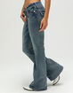 TRUE RELIGION x Bella Doña Joey Low Rise Big T Womens Flare Jeans image number 4