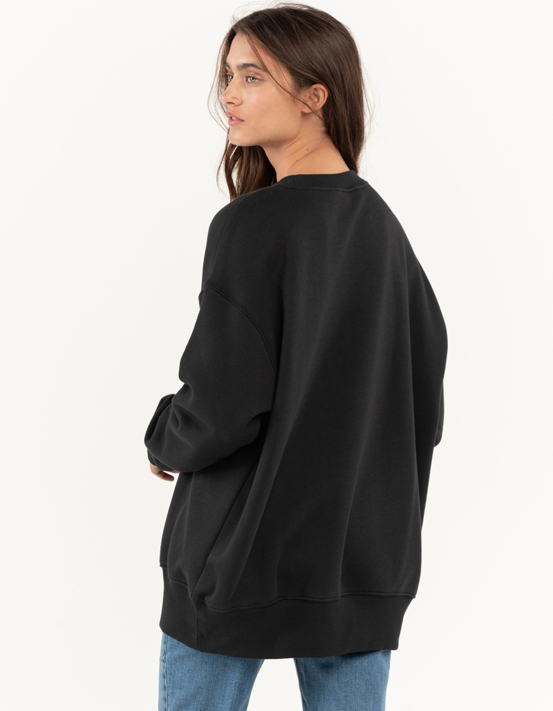 Nike Women's  Sportswear Print-Logo Cropped Sweatshirt Black Size Medium