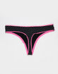 FULL TILT Cotton Bow Lace Trim Thong image number 2