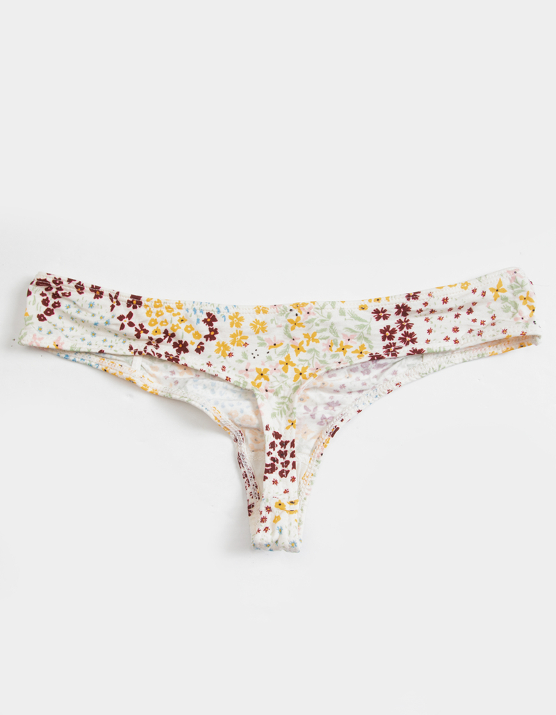 SKY & SPARROW Ditsy Ruched Thong image number 1
