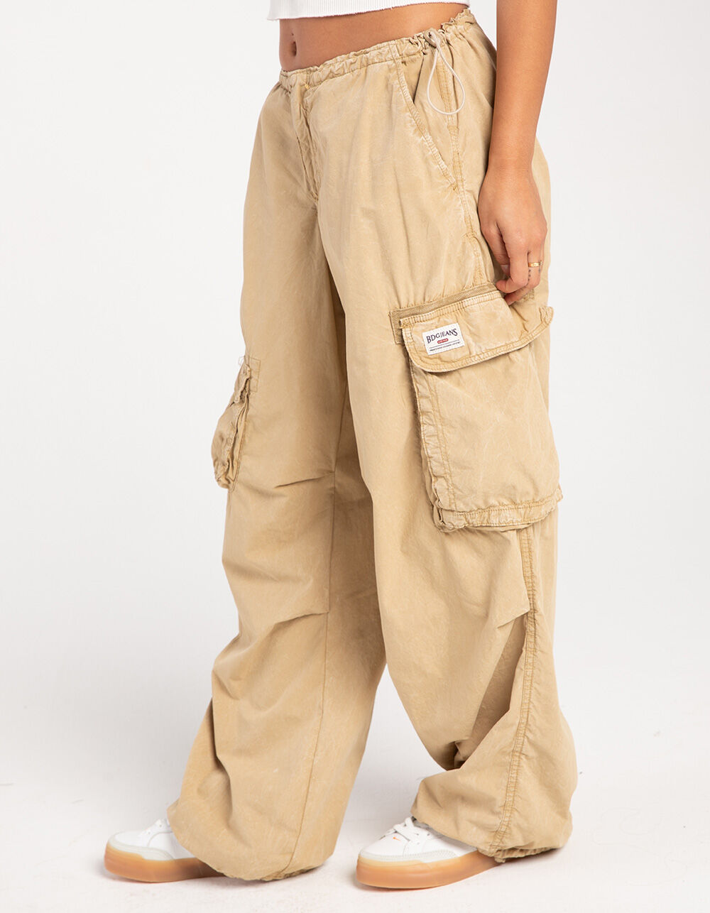 BDG Urban Outfitters Maxi Pocket Womens Tech Pants - DK KHAKI - XS