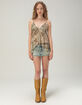 WEST OF MELROSE Animal Stud Womens Babydoll Top image number 2