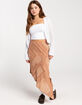 FULL TILT Low Rise Asymmetrical Womens Midi Skirt image number 1
