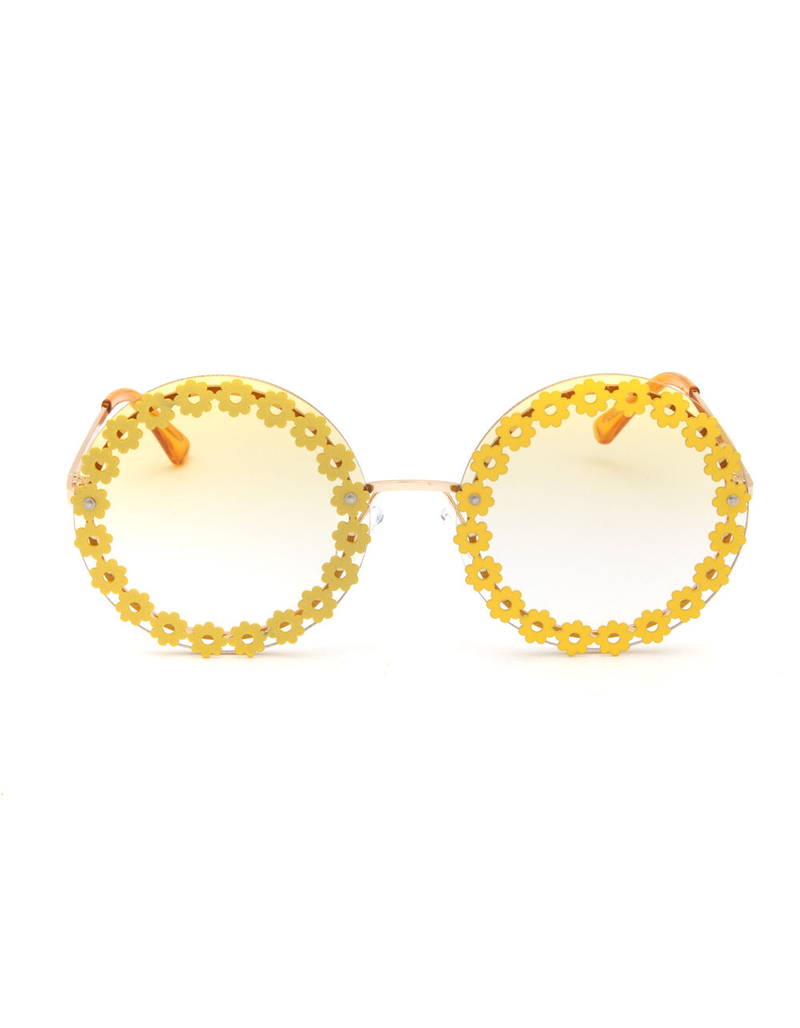 Floral Round Kids Sunglasses image number 1