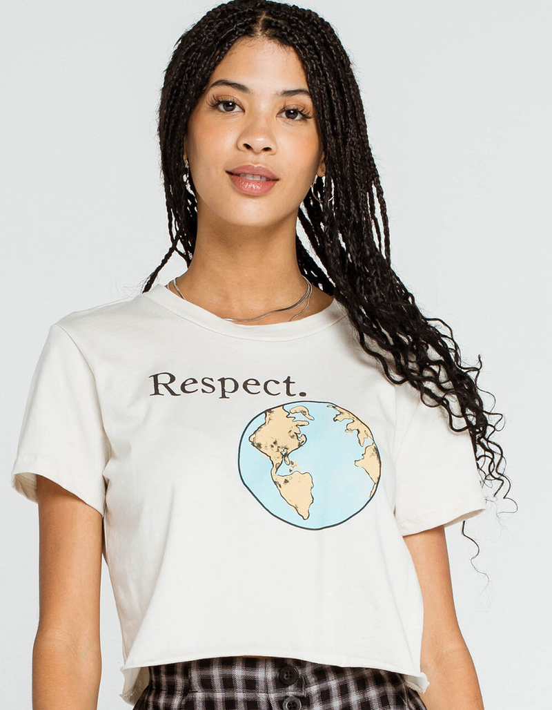 FULL TILT Respect The World Womens Crop Tee image number 0