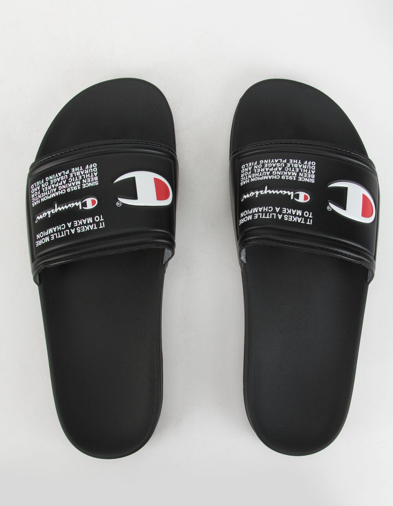 CHAMPION IPO Jock Mens Black Slide Sandals image number 4