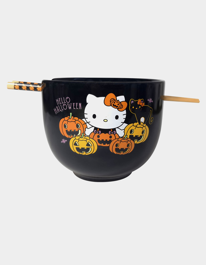 SANRIO Hello Kitty Pumpkins Ceramic Ramen Bowl and Chopstick Set image number 0