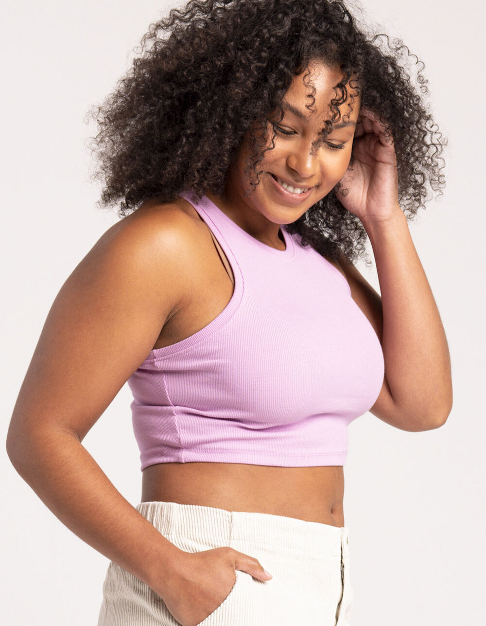 FULL TILT Essentials High Neck Womens Tank Top - PINK | Tillys