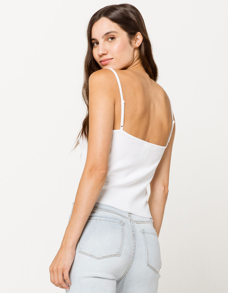 DESTINED Lace Trim White Womens Cami image number 2