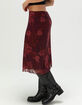 FULL TILT Low Rise Floral Womens Mesh Midi Skirt image number 3