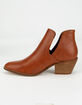 BEAST FASHION Chop Out Cognac Womens Booties image number 3