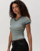 FULL TILT V-Neck Womens Baby Tee image number 3