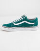 VANS Check Foxing Old Skool Quetzal Green & True White Womens Shoes image number 4