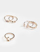 FULL TILT 5 Pack Dainty Rhinestone Moon Ring Set image number 1