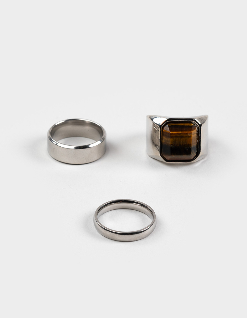 RSQ 3 Pack Stone Ring Set image number 0