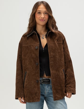 BDG Urban Outfitters Eugine Womens Faux Suede Jacket Primary Image
