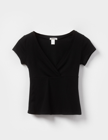 BOZZOLO Womens Surplice Tee Primary Image