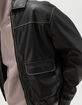 RSQ Mens Oversized Vegan Leather Bomber Jacket image number 6