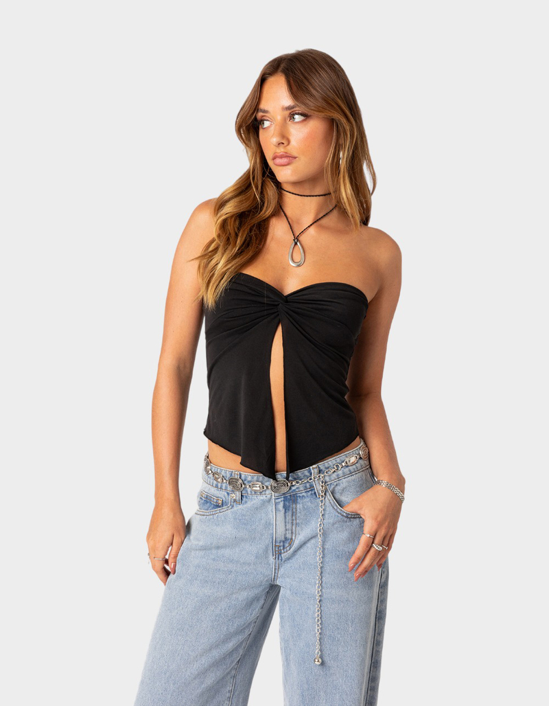 EDIKTED Twist Split Front  Womens Tube Top image number 0